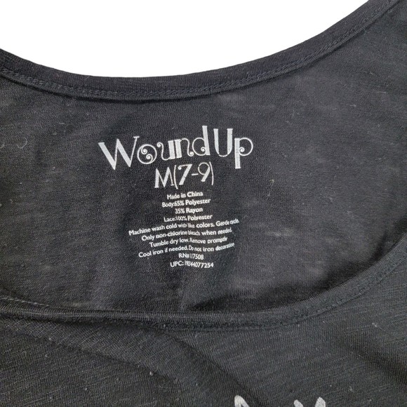 Tunic Tank Top Shirt Junior M 7-9 Dream on Dreamer Sleeveless Scoop Neck Black - Picture 6 of 16